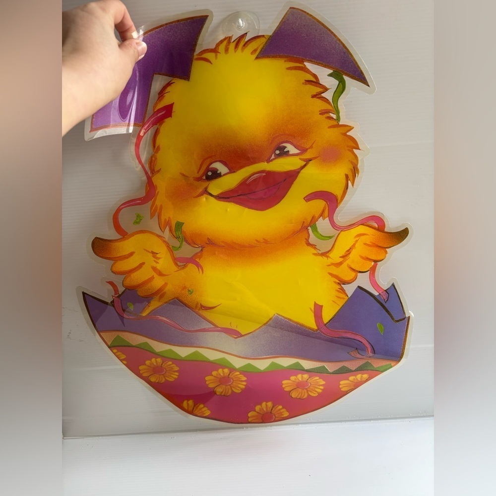 Vintage Easter Duck Window Panel